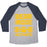 Virgin Teez  Baseball Tee Unisex Tri-Blend Baseball Tee / small / Athletic Gray / Navy BEAR MODE ACTIVATE UNISEX TRI-BLEND BASEBALL TEE