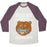 Virgin Teez  Baseball Tee Unisex Tri-Blend Baseball Tee / small / Oatmeal / Maroon BEARY MOTIVATED TO WORK OUT UNISEX TRI-BLEND BASEBALL TEE