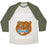 Virgin Teez  Baseball Tee Unisex Tri-Blend Baseball Tee / small / Oatmeal / Moss BEARY MOTIVATED TO WORK OUT UNISEX TRI-BLEND BASEBALL TEE