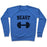 Virgin Teez  Pullover Crewneck Sweatshirt / x-small / Heathered Blue BEAST CREWNECK SWEATSHIRT
