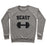 Virgin Teez  Pullover Crewneck Sweatshirt / x-small / Heathered Gray BEAST CREWNECK SWEATSHIRT