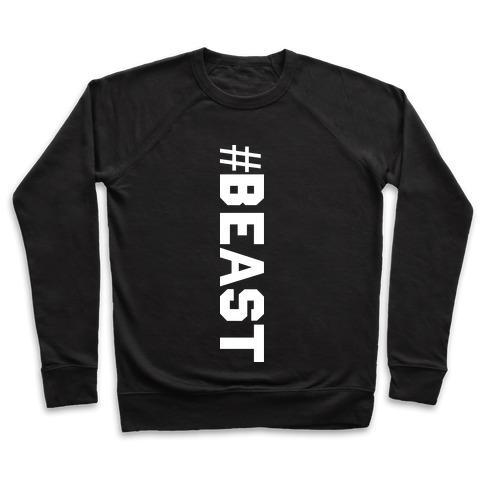 Virgin Teez  Pullover Crewneck Sweatshirt / x-small / Black BEAST CREWNECK SWEATSHIRT