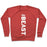 Virgin Teez  Pullover Crewneck Sweatshirt / x-small / Heathered Red BEAST CREWNECK SWEATSHIRT