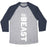 Virgin Teez  Baseball Tee Unisex Tri-Blend Baseball Tee / small / Athletic Gray / Navy BEAST UNISEX TRI-BLEND BASEBALL TEE