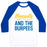 Virgin Teez  Baseball Tee Unisex Classic Baseball Tee / x-small / White/Blue BEAUTY AND THE BURPEES UNISEX CLASSIC BASEBALL TEE