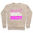 Virgin Teez  Pullover Crewneck Sweatshirt / x-small / Heathered Oatmeal BEAUTY, BRAINS AND BOOTY CREWNECK SWEATSHIRT
