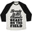 Virgin Teez  Baseball Tee Unisex Tri-Blend Baseball Tee / small / Oatmeal / Black BEAUTY IN THE STANDS BEAST ON THE FIELD (SOFTBALL) UNISEX TRI-BLEND BASEBALL TEE