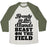 Virgin Teez  Baseball Tee Unisex Tri-Blend Baseball Tee / small / Oatmeal / Moss BEAUTY IN THE STANDS BEAST ON THE FIELD (SOFTBALL) UNISEX TRI-BLEND BASEBALL TEE