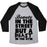 Virgin Teez  Baseball Tee Unisex Tri-Blend Baseball Tee / small / Athletic Gray / Black BEAUTY IN THE STREET AND A BEAST IN THE GYM UNISEX TRI-BLEND BASEBALL TEE