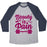 Virgin Teez  Baseball Tee Unisex Tri-Blend Baseball Tee / small / Athletic Gray / Navy BEAUTY IS PAIN UNISEX TRI-BLEND BASEBALL TEE