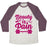 Virgin Teez  Baseball Tee Unisex Tri-Blend Baseball Tee / small / Oatmeal / Maroon BEAUTY IS PAIN UNISEX TRI-BLEND BASEBALL TEE