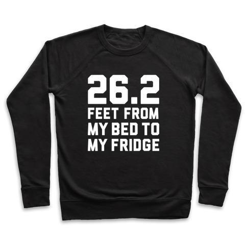 Virgin Teez  Pullover Crewneck Sweatshirt / x-small / Black BED TO FRIDGE CREWNECK SWEATSHIRT