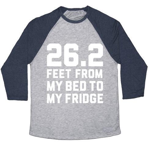 Virgin Teez  Baseball Tee Unisex Tri-Blend Baseball Tee / small / Athletic Gray / Navy BED TO FRIDGE UNISEX TRI-BLEND BASEBALL TEE