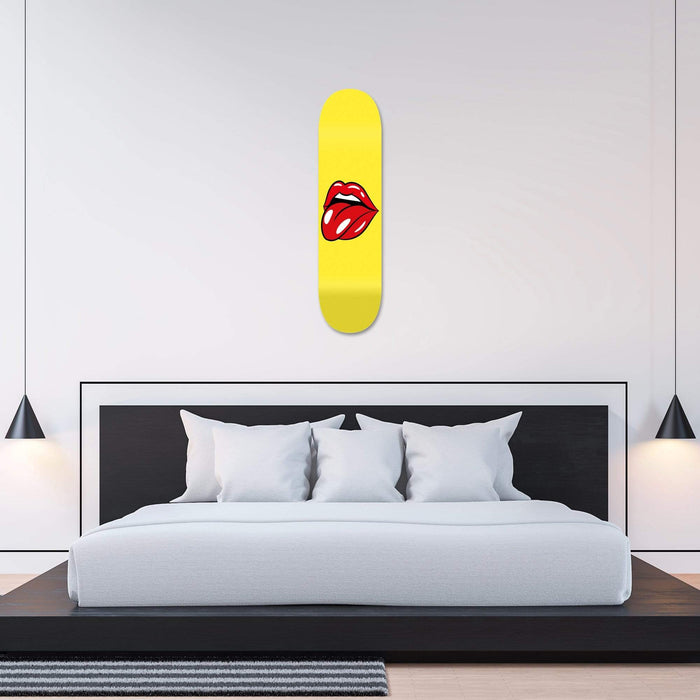 Lips Yellow Skateboard