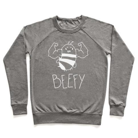 Virgin Teez  Pullover Crewneck Sweatshirt / x-small / Heathered Gray BEEFY CREWNECK SWEATSHIRT