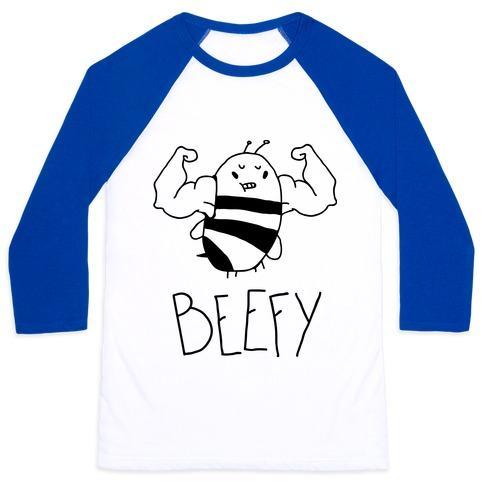 Virgin Teez  Baseball Tee Unisex Classic Baseball Tee / x-small / White/Blue BEEFY UNISEX CLASSIC BASEBALL TEE