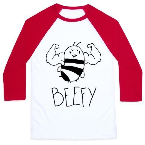 Virgin Teez  Baseball Tee Unisex Classic Baseball Tee / x-small / White/Red BEEFY UNISEX CLASSIC BASEBALL TEE
