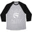 Virgin Teez  Baseball Tee Unisex Tri-Blend Baseball Tee / small / Athletic Gray / Black BEEFY UNISEX TRI-BLEND BASEBALL TEE