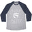 Virgin Teez  Baseball Tee Unisex Tri-Blend Baseball Tee / small / Athletic Gray / Navy BEEFY UNISEX TRI-BLEND BASEBALL TEE