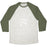 Virgin Teez  Baseball Tee Unisex Tri-Blend Baseball Tee / small / Oatmeal / Moss BEEFY UNISEX TRI-BLEND BASEBALL TEE