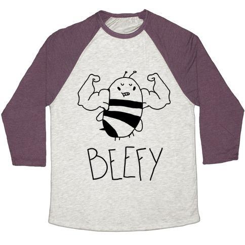 Virgin Teez  Baseball Tee Unisex Tri-Blend Baseball Tee / small / Oatmeal / Maroon BEEFY UNISEX TRI-BLEND BASEBALL TEE