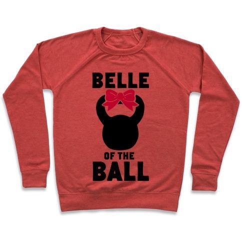 Virgin Teez  Pullover Crewneck Sweatshirt / x-small / Heathered Red BELLE OF THE BALL CREWNECK SWEATSHIRT