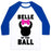 Virgin Teez  Baseball Tee Unisex Classic Baseball Tee / x-small / White/Blue BELLE OF THE BALL UNISEX CLASSIC BASEBALL TEE