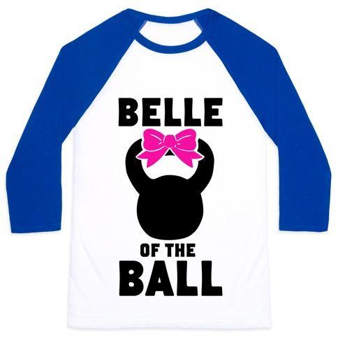 Virgin Teez  Baseball Tee Unisex Classic Baseball Tee / x-small / White/Blue BELLE OF THE BALL UNISEX CLASSIC BASEBALL TEE