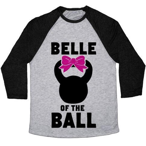 Virgin Teez  Baseball Tee Unisex Tri-Blend Baseball Tee / small / Athletic Gray / Black BELLE OF THE BALL UNISEX TRI-BLEND BASEBALL TEE