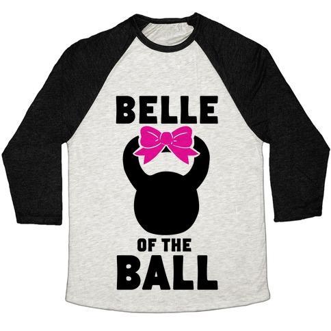 Virgin Teez  Baseball Tee Unisex Tri-Blend Baseball Tee / small / Oatmeal / Black BELLE OF THE BALL UNISEX TRI-BLEND BASEBALL TEE