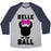Virgin Teez  Baseball Tee Unisex Tri-Blend Baseball Tee / small / Athletic Gray / Navy BELLE OF THE BALL UNISEX TRI-BLEND BASEBALL TEE