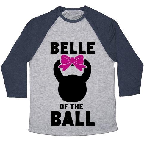 Virgin Teez  Baseball Tee Unisex Tri-Blend Baseball Tee / small / Athletic Gray / Navy BELLE OF THE BALL UNISEX TRI-BLEND BASEBALL TEE