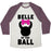 Virgin Teez  Baseball Tee Unisex Tri-Blend Baseball Tee / small / Oatmeal / Maroon BELLE OF THE BALL UNISEX TRI-BLEND BASEBALL TEE