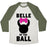 Virgin Teez  Baseball Tee Unisex Tri-Blend Baseball Tee / small / Oatmeal / Moss BELLE OF THE BALL UNISEX TRI-BLEND BASEBALL TEE