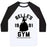 Virgin Teez  Baseball Tee Unisex Classic Baseball Tee / x-small / White/Black BELLE'S GYM UNISEX CLASSIC BASEBALL TEE