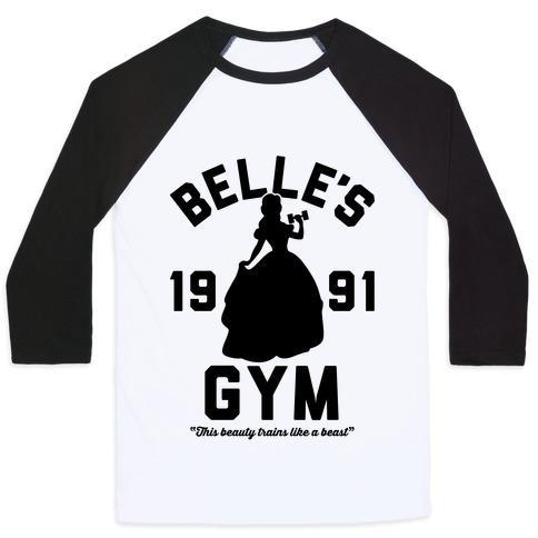 Virgin Teez  Baseball Tee Unisex Classic Baseball Tee / x-small / White/Black BELLE'S GYM UNISEX CLASSIC BASEBALL TEE
