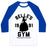 Virgin Teez  Baseball Tee Unisex Classic Baseball Tee / x-small / White/Blue BELLE'S GYM UNISEX CLASSIC BASEBALL TEE