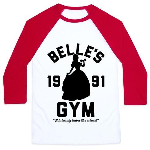 Virgin Teez  Baseball Tee Unisex Classic Baseball Tee / x-small / White/Red BELLE'S GYM UNISEX CLASSIC BASEBALL TEE