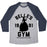 Virgin Teez  Baseball Tee Unisex Tri-Blend Baseball Tee / small / Athletic Gray / Navy BELLE'S GYM UNISEX TRI-BLEND BASEBALL TEE