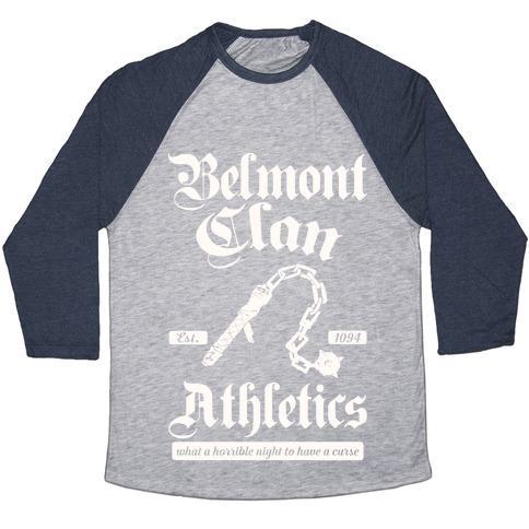 Virgin Teez  Baseball Tee Unisex Tri-Blend Baseball Tee / small / Athletic Gray / Navy BELMONT CLAN ATHLETICS UNISEX TRI-BLEND BASEBALL TEE