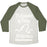 Virgin Teez  Baseball Tee Unisex Tri-Blend Baseball Tee / small / Oatmeal / Moss BELMONT CLAN ATHLETICS UNISEX TRI-BLEND BASEBALL TEE