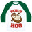 Virgin Teez  Baseball Tee Unisex Classic Baseball Tee / x-small / White/Dark Green BENCH HOG UNISEX CLASSIC BASEBALL TEE