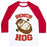Virgin Teez  Baseball Tee Unisex Classic Baseball Tee / x-small / White/Red BENCH HOG UNISEX CLASSIC BASEBALL TEE