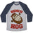 Virgin Teez  Baseball Tee Unisex Tri-Blend Baseball Tee / small / Athletic Gray / Navy BENCH HOG UNISEX TRI-BLEND BASEBALL TEE