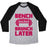 Virgin Teez  Baseball Tee Unisex Tri-Blend Baseball Tee / small / Athletic Gray / Black BENCH NOW, BRUNCH LATER UNISEX TRI-BLEND BASEBALL TEE
