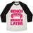Virgin Teez  Baseball Tee Unisex Tri-Blend Baseball Tee / small / Oatmeal / Black BENCH NOW, BRUNCH LATER UNISEX TRI-BLEND BASEBALL TEE