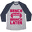 Virgin Teez  Baseball Tee Unisex Tri-Blend Baseball Tee / small / Athletic Gray / Navy BENCH NOW, BRUNCH LATER UNISEX TRI-BLEND BASEBALL TEE