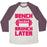 Virgin Teez  Baseball Tee Unisex Tri-Blend Baseball Tee / small / Oatmeal / Maroon BENCH NOW, BRUNCH LATER UNISEX TRI-BLEND BASEBALL TEE