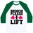 Virgin Teez  Baseball Tee Unisex Classic Baseball Tee / x-small / White/Dark Green BENCH PLEASE, I LIFT UNISEX CLASSIC BASEBALL TEE