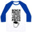 Virgin Teez  Baseball Tee Unisex Classic Baseball Tee / x-small / White/Blue BENCH PRESS? I THOUGHT YOU SAID FRENCH PRESS UNISEX CLASSIC BASEBALL TEE
